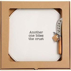 Pizza Stone set - Another One Bites the Crust - Mud Pie